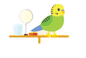 Yellow and green bird icon.